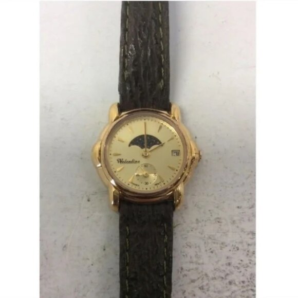 Valentino Women's Watch with Gold Case and Brown Strap - Picture 1 of 3